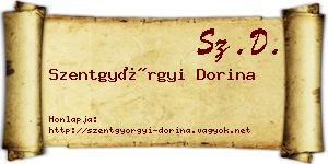 Szentgyörgyi Dorina névjegykártya